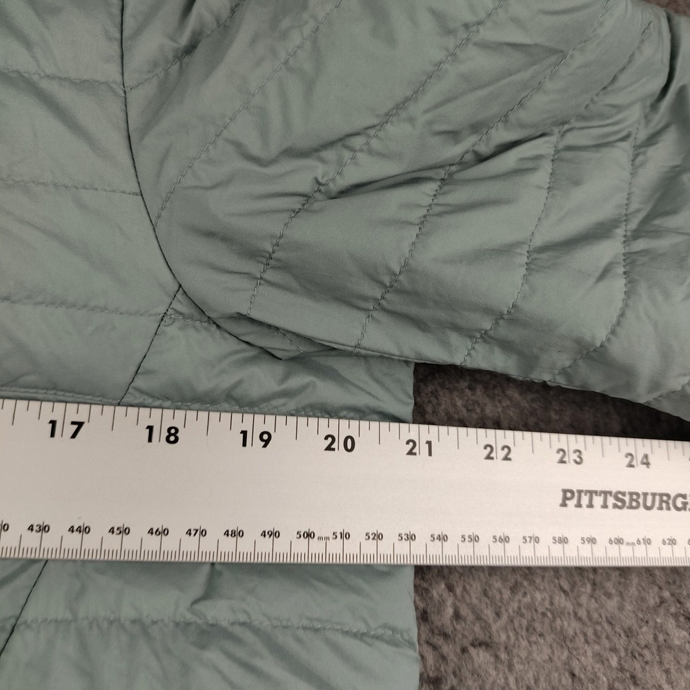 Herno Puffer Jacket Womens 46 Reversible Blue Brown Quilted Hooded Goose Down - Picture 7 of 12